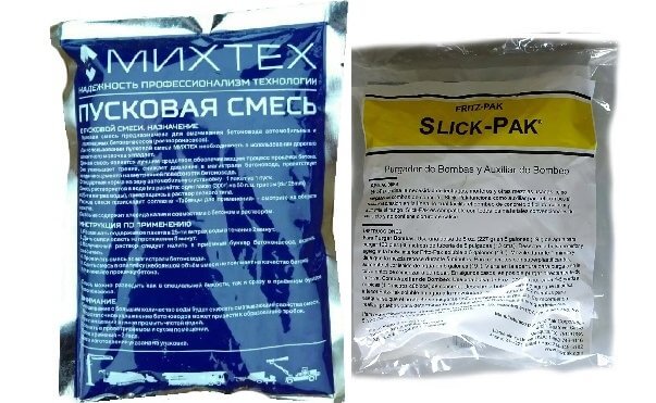 Пусковые смеси для бетононасоса